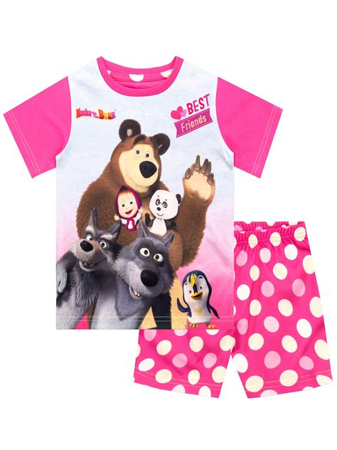 masha and bear pajamas|Masha and the Bear Girls Pajamas .